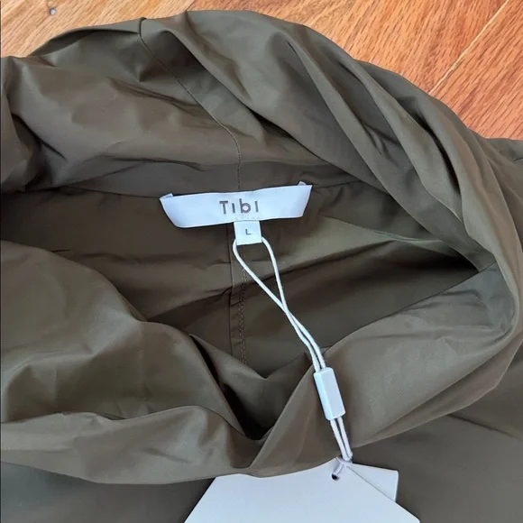 Tibi Italian Sporty Nylon Cowl Neck Top - Picture 2 of 13